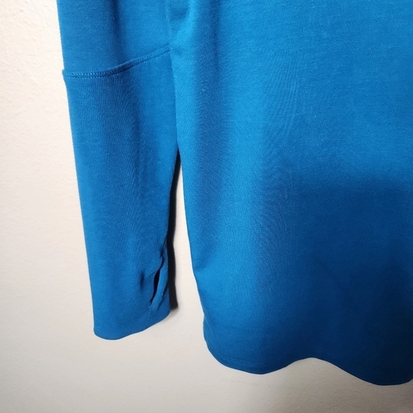 Athleta Teal Essence Cowlneck Hooded Tunic-Size S - Picture 6 of 8